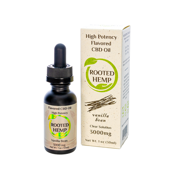 Flavored Clear Solution CBD Oil – Vanilla – 3000mg